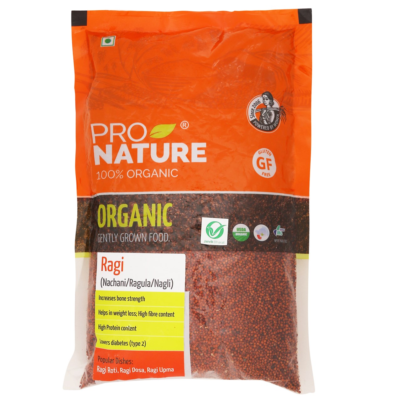 Picture of  Pro Nature 100% Organic Ragi (Finger Millet) 500 grams 