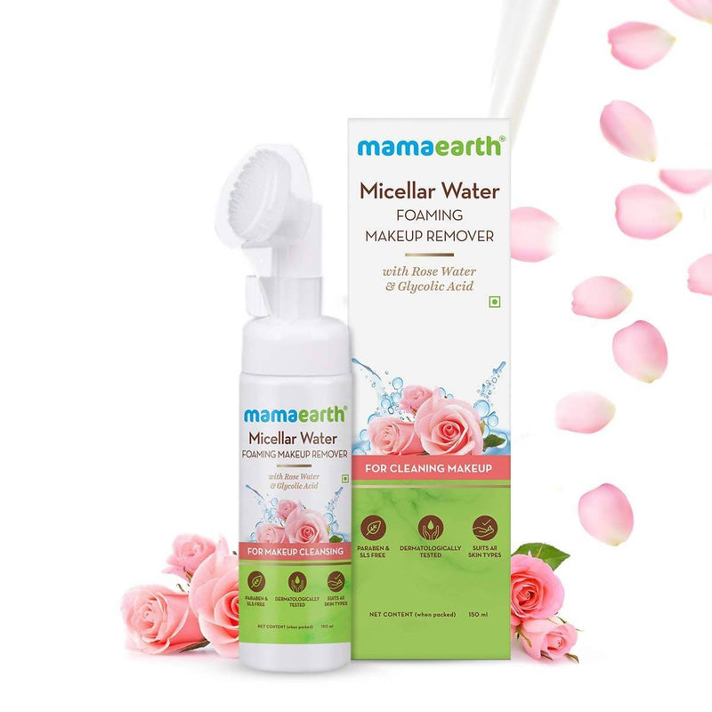 Picture of Mamaearth Micellar Water Foaming Makeup Remover For Cleaning Makeup - 150 ml