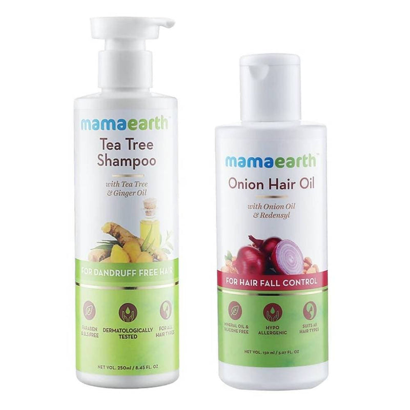 Picture of Mamaearth Tea Tree Shampoo & Onion Hair Oil