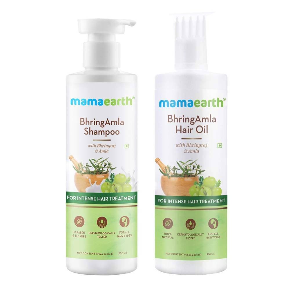 Picture of Mamaearth Bhringamla Combo Pack (Hair Oil, Hair Mask, Shampoo & Conditioner)