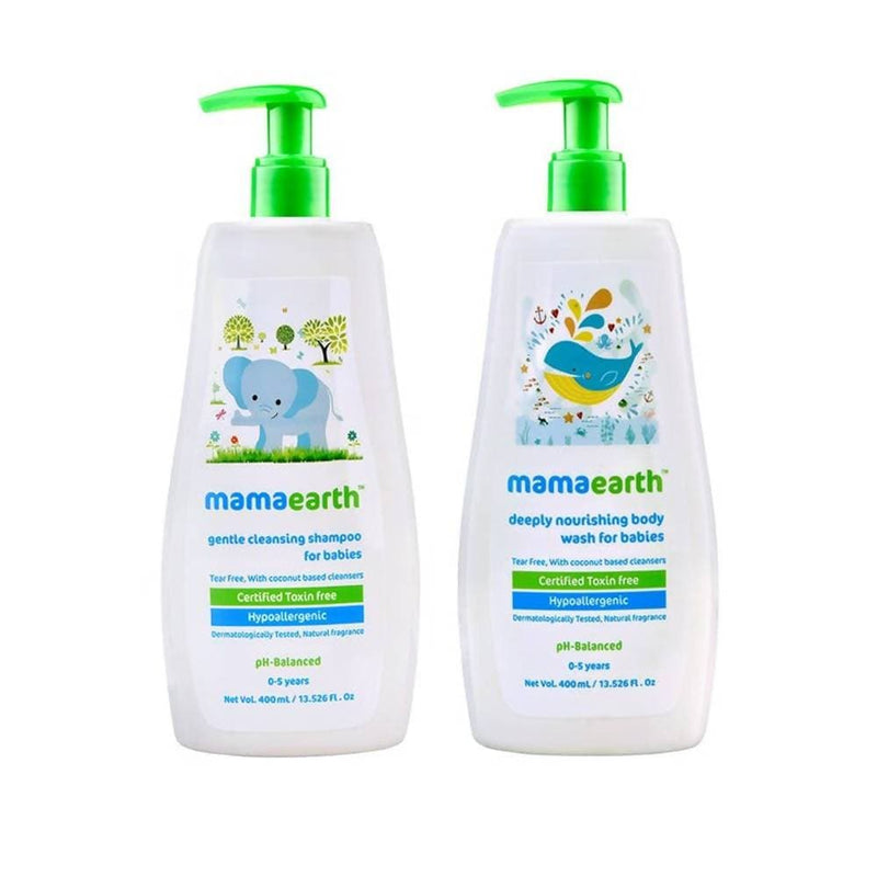 Picture of Mamaearth Deeply Nourishing Body Wash And Gentle Cleansing Shampoo For Babies