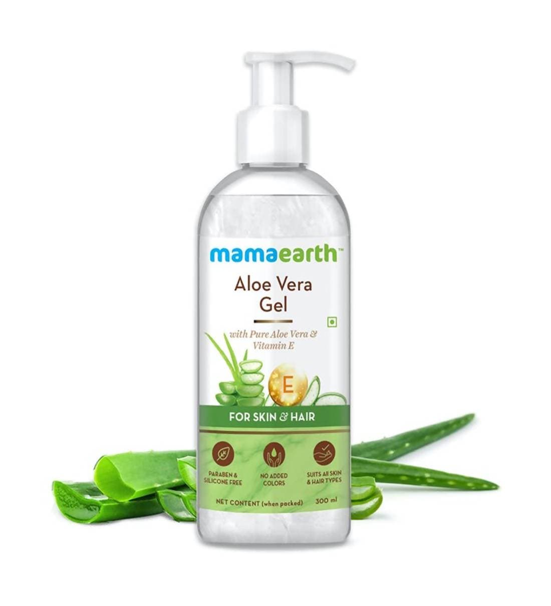 Picture of Mamaearth Aloe Vera Gel with Pure Aloe Vera & Vitamin E for Skin and Hair - 300 ML
