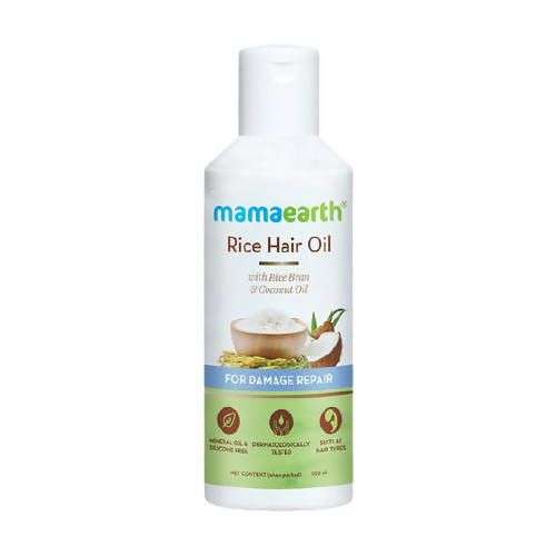 Picture of Mamaearth Rice Hair Oil with Rice Bran & Coconut Oil For Damage Repair - 150 ml