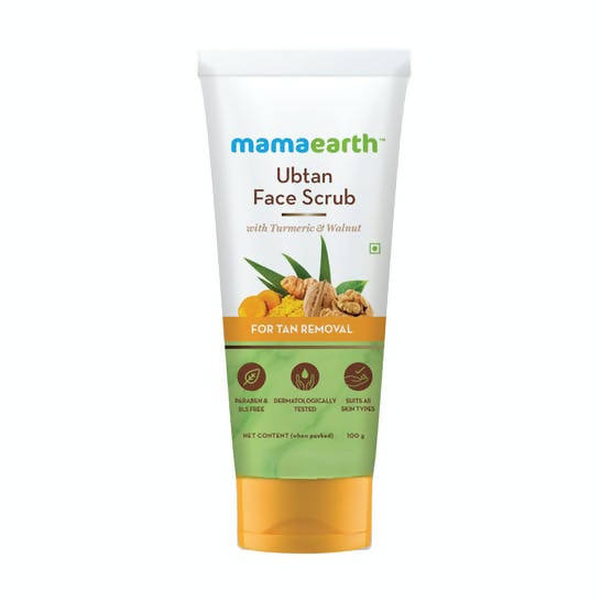 Picture of Mamaearth Ubtan Face Scrub with Turmeric & Walnut for Tan Removal - 100 g