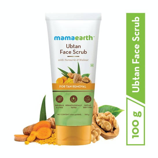 Picture of Mamaearth Ubtan Face Scrub with Turmeric & Walnut for Tan Removal - 100 g