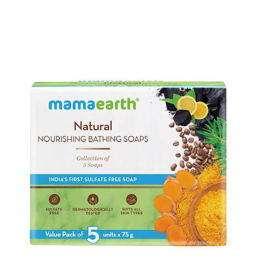Picture of Mamaearth Natural Nourishing Bathing Soaps - Pack of 5