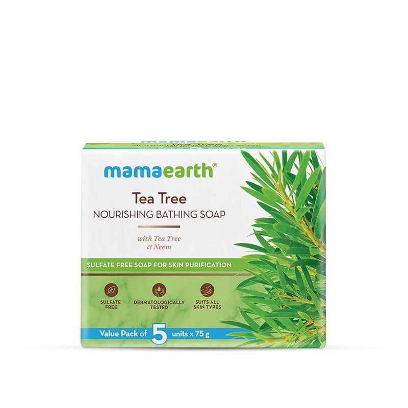 Picture of Mamaearth Tea Tree Nourishing Bathing Soap - Pack of 5