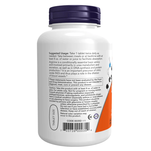 Picture of Now Foods Double Strength L Arginine 1000 mg  - 120 Tablets