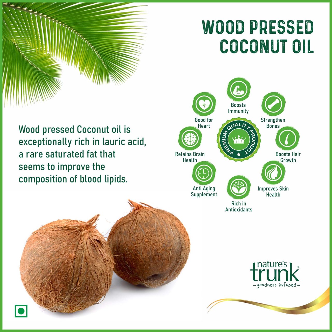 Picture of Woodpressed Coconut Oil ( Kachi Ghani / Chekku / Ganuga ) 1 Litre