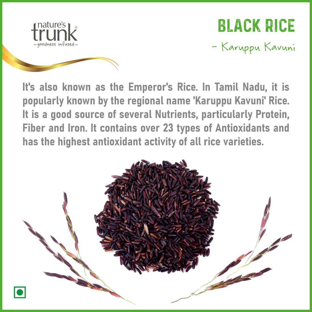 Picture of Black Rice Flakes ( Karuppu Kavuni Rice ) 600g