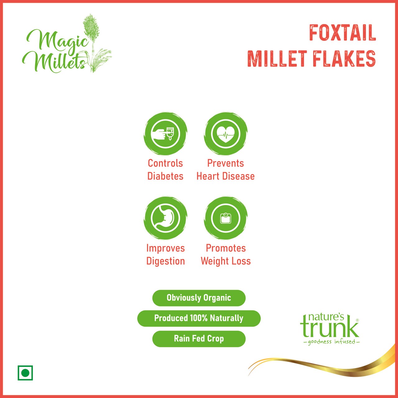 Picture of Foxtail Millet Flakes ( Kangani / Korralu ) 400g