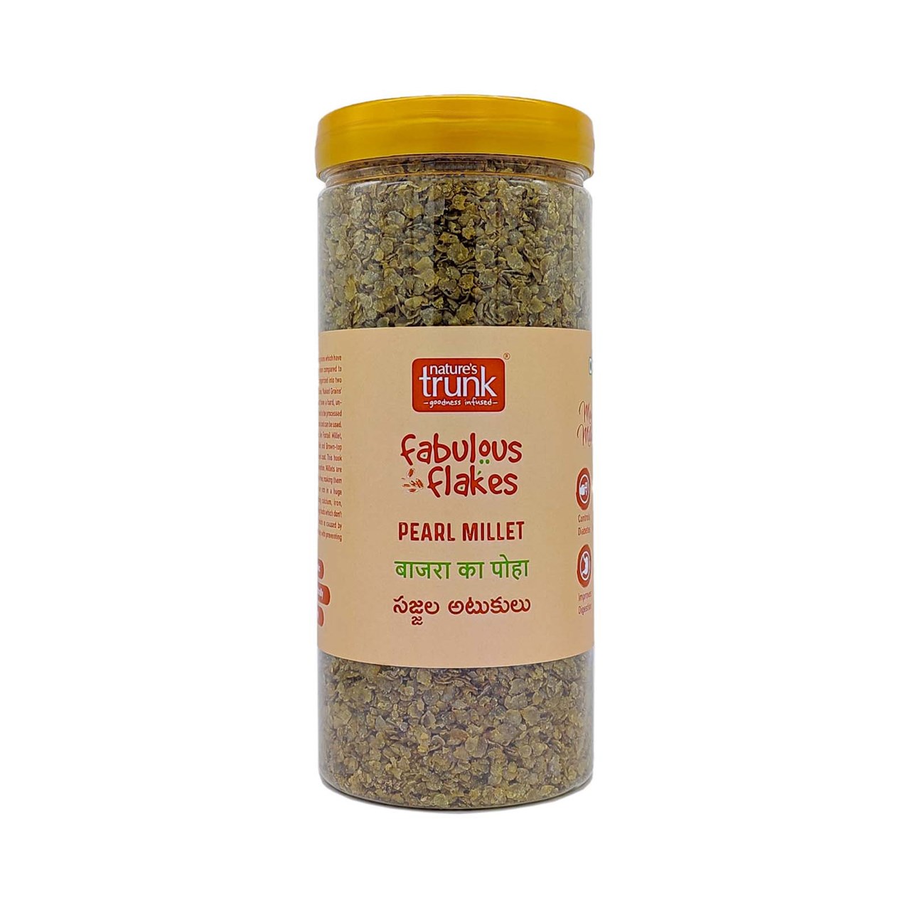 Picture of Nature's Trunk Pearl Millet Flakes ( Bajra / Sajjalu ) 400 g