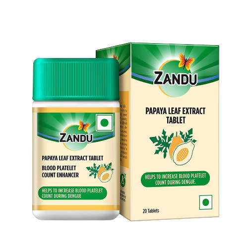 Picture of Zandu Papaya Leaf Extract Tablets - 20 Tablets