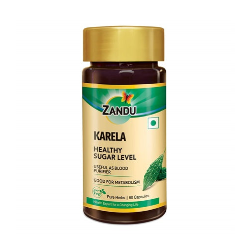 Show details for Zandu Karela Pure Herbs Capsules - 60 cap Picture of Zandu Karela Pure Herbs Capsules - 60 cap