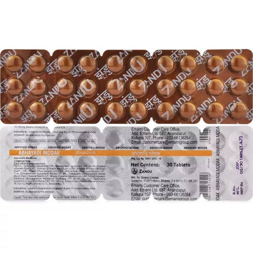 Show details for Zandu Abhayadi Modak Tablets - 30 tabs Picture of Zandu Abhayadi Modak Tablets - 30 tabs