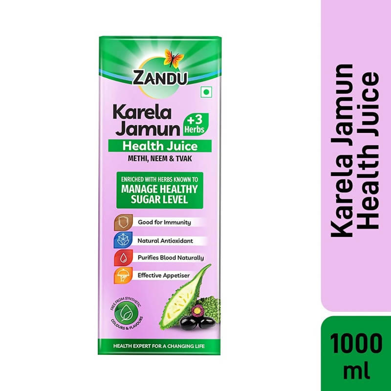 Picture of Zandu Karela Jamun + 3 Herbs Health Juice - 1000 ml