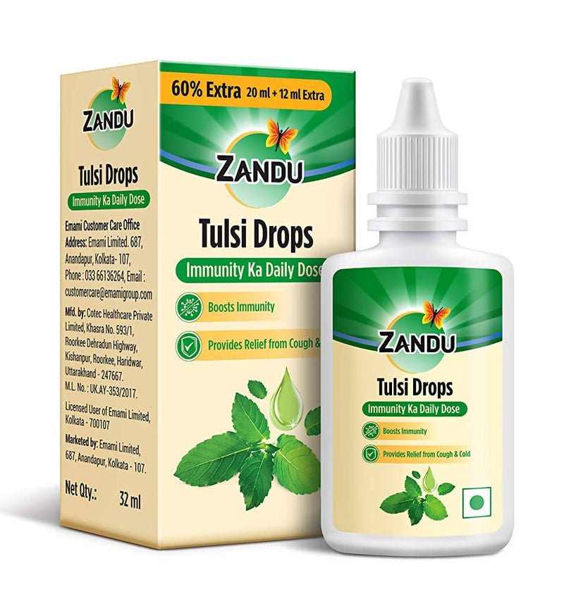 Picture of Zandu Tulsi Drops - 32 ml - Pack of 1