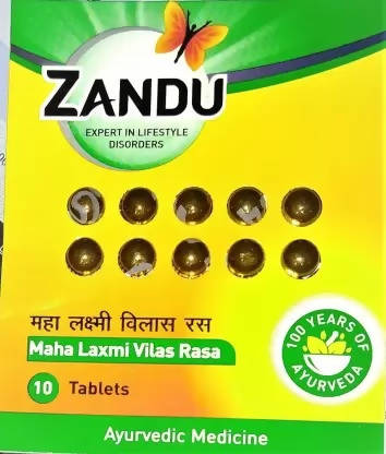 Picture of Zandu Mahalakshmi Vilas Ras Tablets - 10 tabs