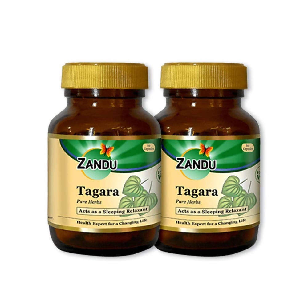 Picture of Zandu Tagara Pure Herbs Capsules - Pack Of 2
