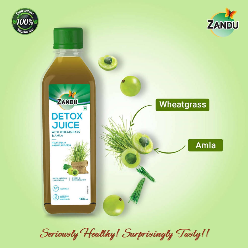 Picture of Zandu Detox Juice with Wheatgrass & Amla - 500 ml