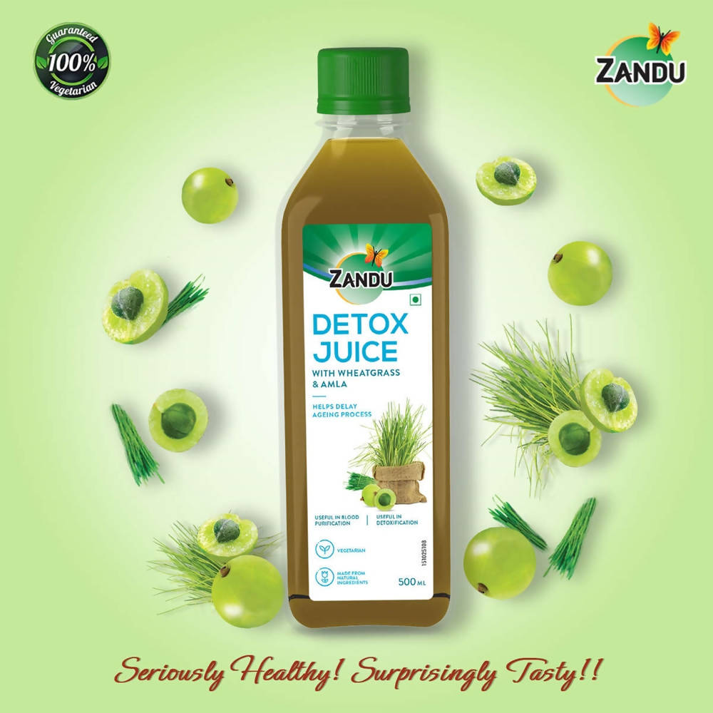 Picture of Zandu Detox Juice with Wheatgrass & Amla - 500 ml