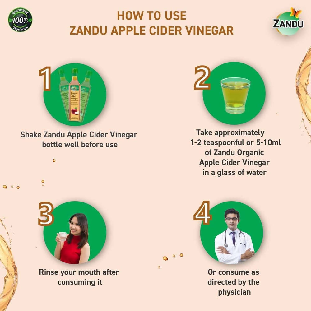 Picture of Zandu Organic Apple Cider Vinegar - 500 ml