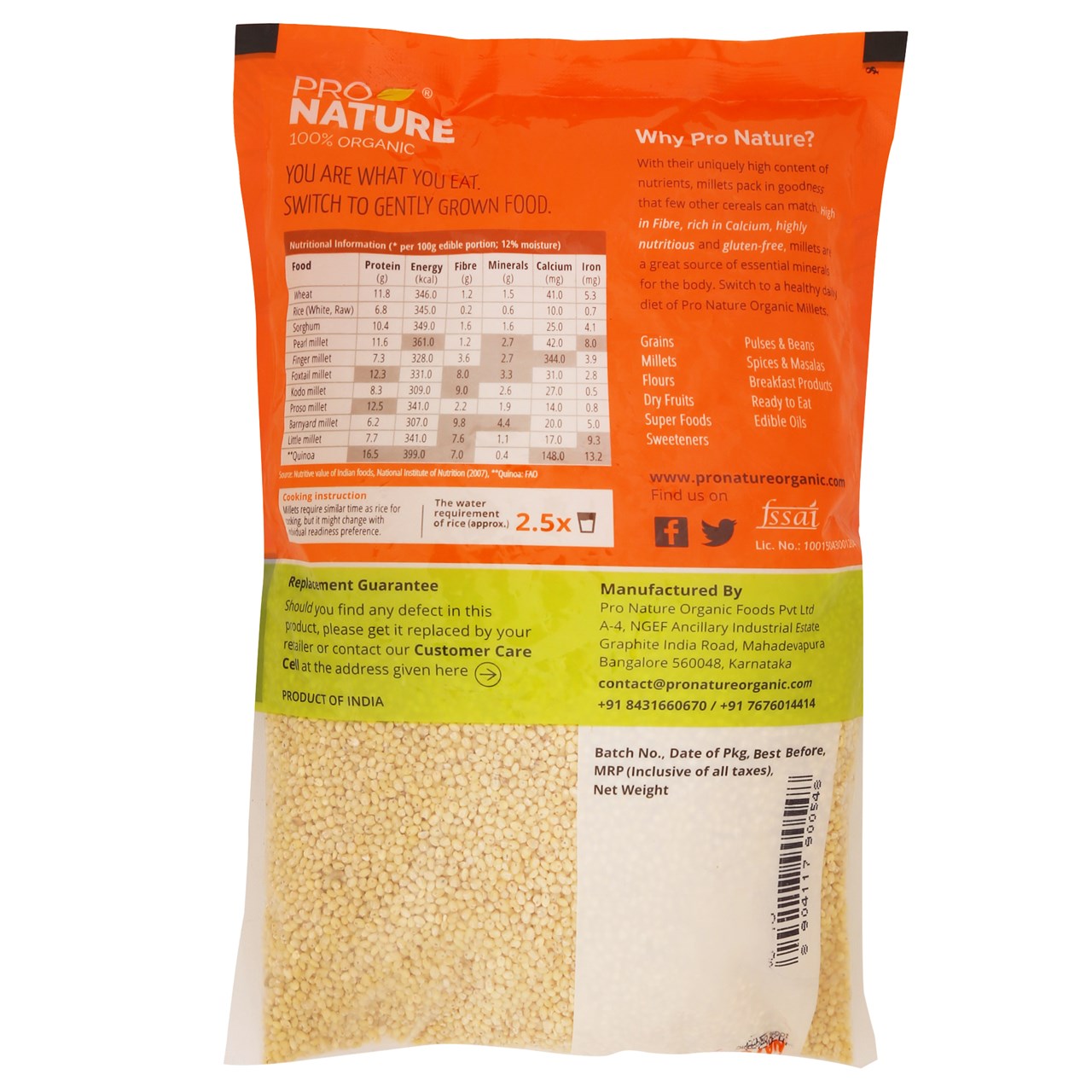 Picture of Pro Nature 100% Organic Proso Millet 500g