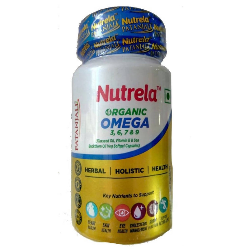 Picture of Patanjali Nutrela Organic Omega 3, 6, 7, 9 Capsules - 60 Capsules