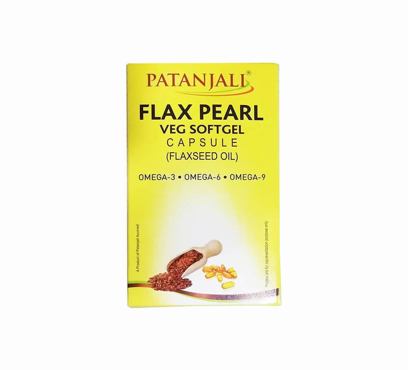Picture of Patanjali Flax Pearl Veg Softgel Capsules - 10 Caps