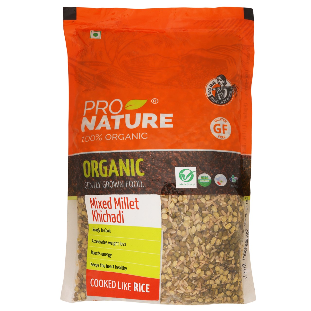 Picture of  Pro Nature 100% Organic Mixed Millet Khichadi (Foxtail, Banryard, Little, Br.SM, MGS) -  500g