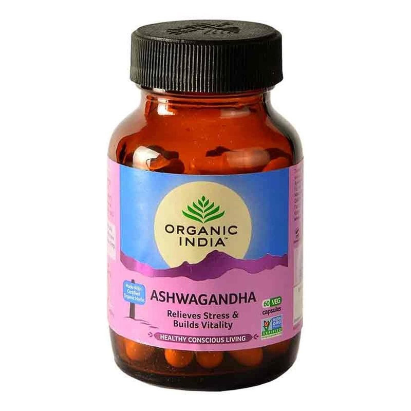 Picture of Organic India Ashwagandha Capsules - 60 caps - Pack of 1