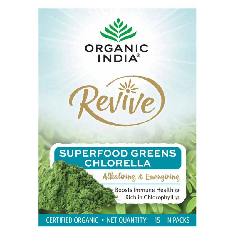 Show details for Organic India Revive Superfood Greens Chlorella - 15 N Picture of Organic India Revive Superfood Greens Chlorella - 15 N