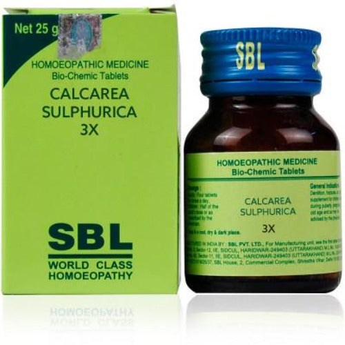 Picture of SBL Homeopathy Calcarea Sulphurica Biochemic Tablets - 25 g