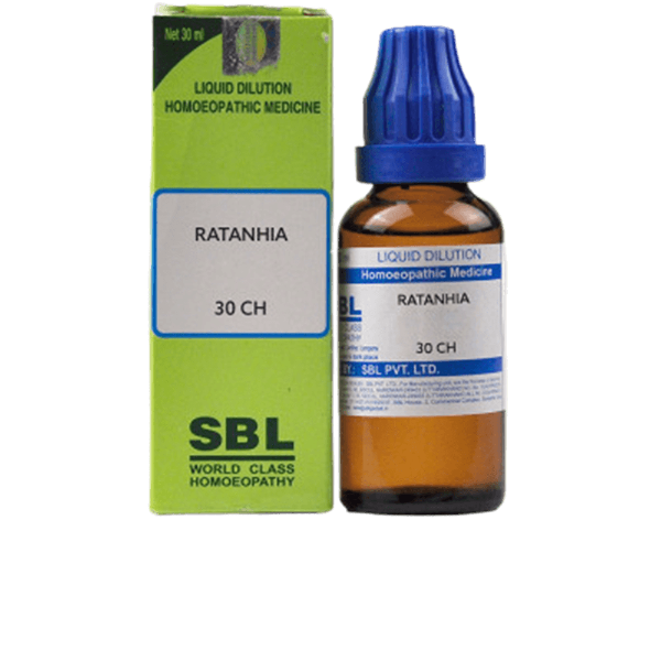 Picture of SBL Homeopathy Ratanhia Dilution - 30 ml