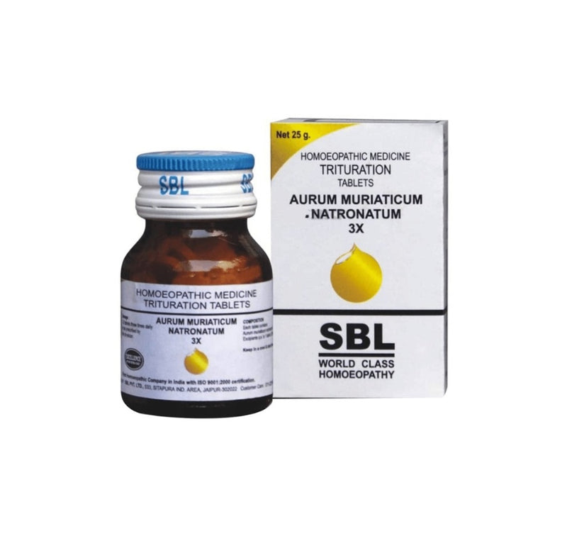 Picture of SBL Homeopathy Aurum Muriaticum Natronatum Trituration Tablet
