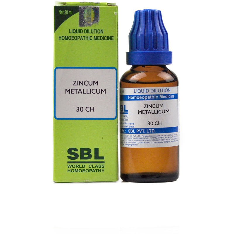 Picture of SBL Homeopathy Zincum Metallicum Dilution - 30 ml
