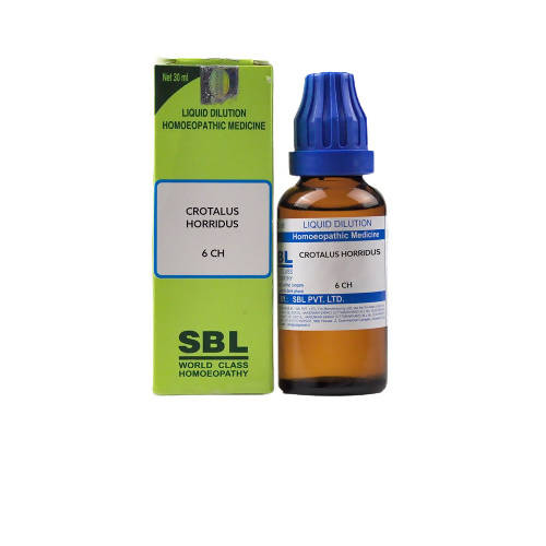 Show details for SBL Homeopathy Crotalus Horridus Dilution - 30 ml Picture of SBL Homeopathy Crotalus Horridus Dilution - 30 ml