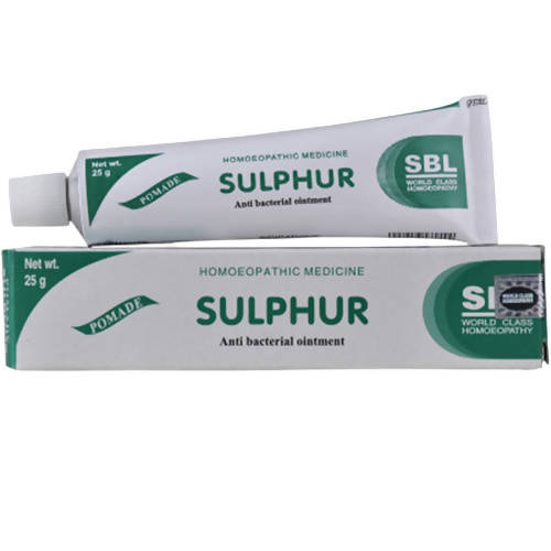 Show details for SBL Homeopathy Sulphur Ointment - 25 GM Picture of SBL Homeopathy Sulphur Ointment - 25 GM