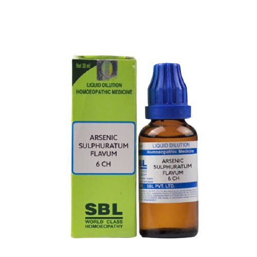 Picture of SBL Homeopathy Arsenic Sulphuratum Flavum Dilution - 30 ml