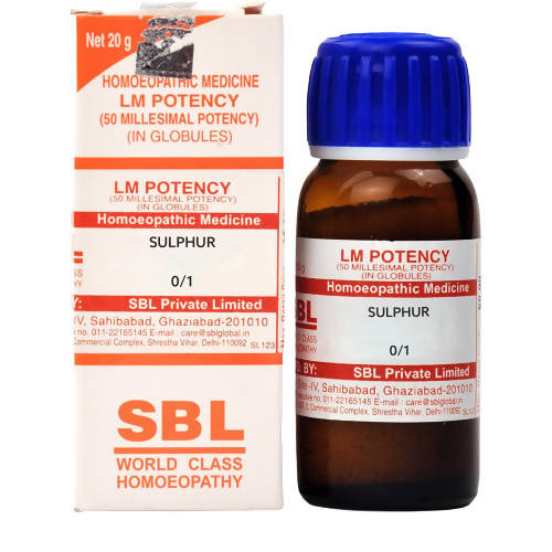 Picture of SBL Homeopathy Sulphur LM Potency - 20 grams