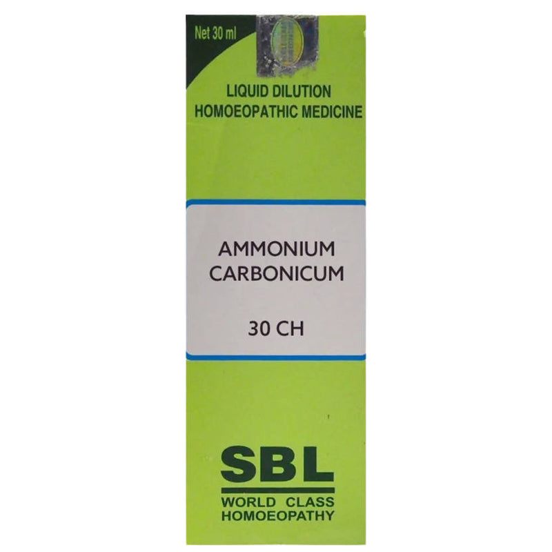 Show details for SBL Homeopathy Ammonium Carbonicum Dilution - 30 ml Picture of SBL Homeopathy Ammonium Carbonicum Dilution - 30 ml