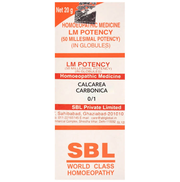 Picture of SBL Homeopathy Calcarea Carbonica LM Potency - 20 G