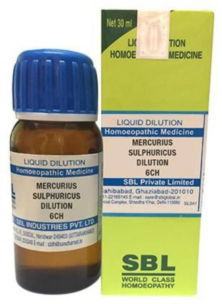 Show details for SBL Homeopathy Mercurius Sulphuricus Dilution - 30 ml Picture of SBL Homeopathy Mercurius Sulphuricus Dilution - 30 ml