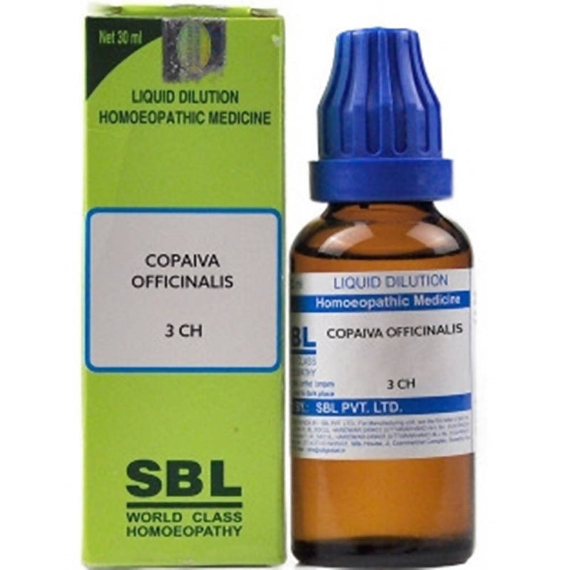 Show details for SBL Homeopathy Copaiva Officinalis Dilution - 30 ml Picture of SBL Homeopathy Copaiva Officinalis Dilution - 30 ml