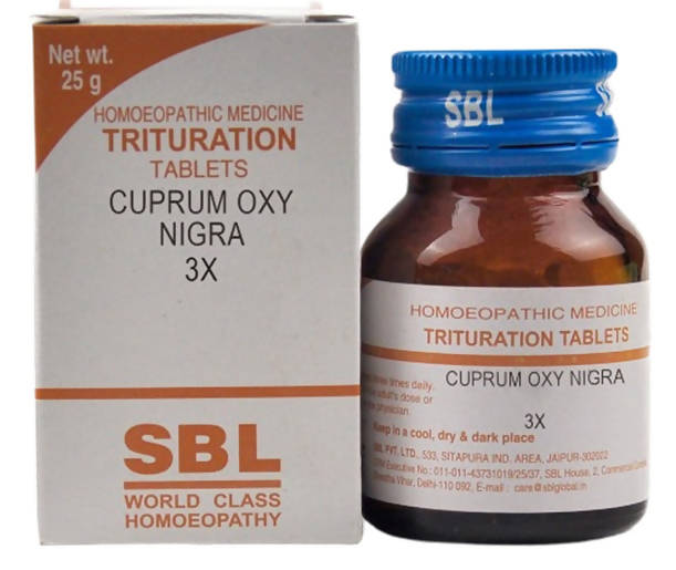 Picture of SBL Homeopathy Cuprum Oxy Nigra Trituration Tablets - 25 GM
