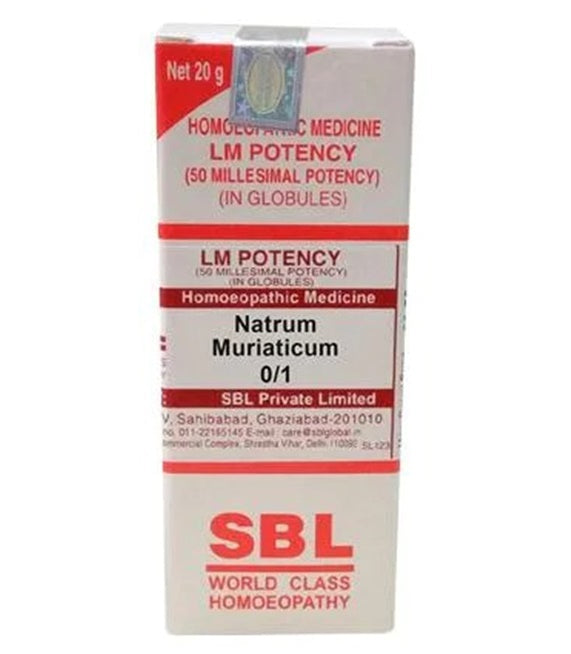 Picture of SBL Homeopathy Natrum Muriaticum LM Potency - 20 g