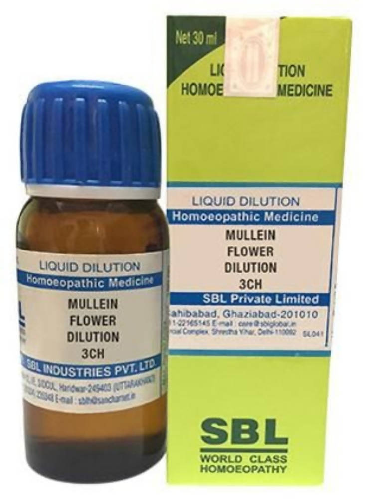 Show details for SBL Homeopathy Mullein Flower Dilution - 30 ml Picture of SBL Homeopathy Mullein Flower Dilution - 30 ml