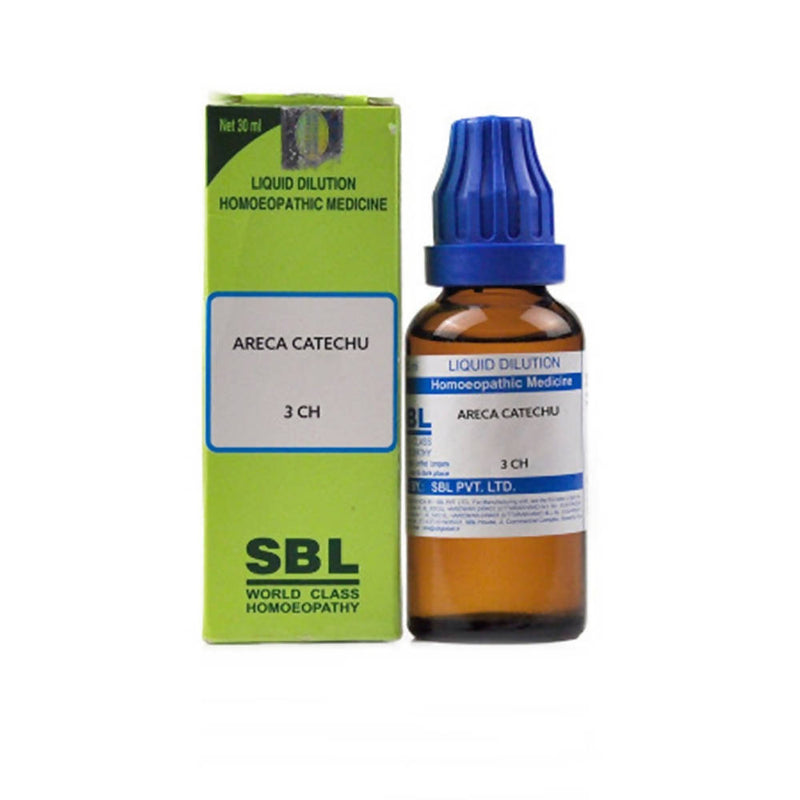 Show details for SBL Homeopathy Areca Catechu Dilution - 30 ml Picture of SBL Homeopathy Areca Catechu Dilution - 30 ml