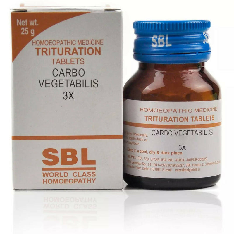 Picture of SBL Homeopathy Carbo Vegetabilis Trituration Tablets - 25 GM