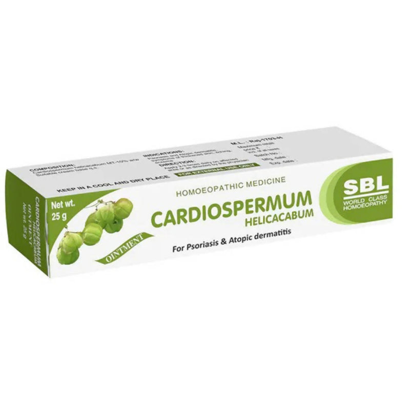 Show details for SBL Homeopathy Cardiospermum Helicacabum Ointment - 25 GM Picture of SBL Homeopathy Cardiospermum Helicacabum Ointment - 25 GM